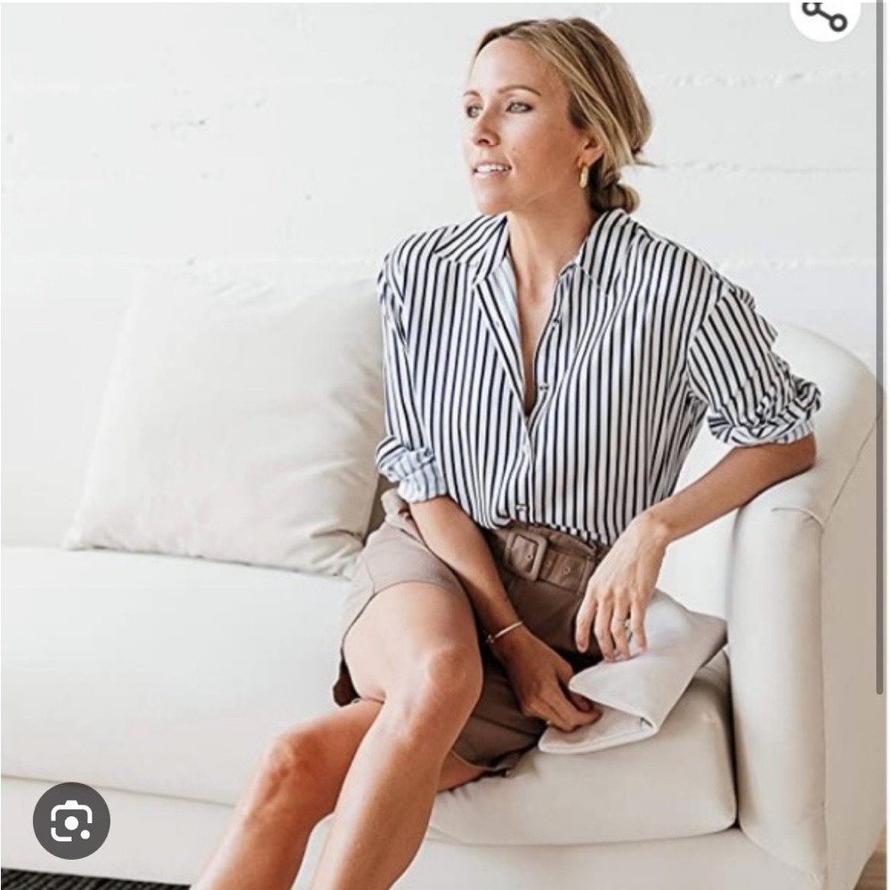 Jacey Duprie the Drop striped button down